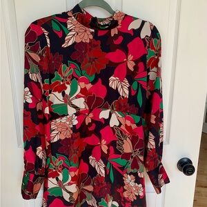 New Zara Floral Multicolor Dress